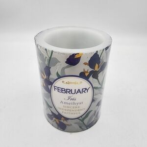 NEW birth month battery operated candle - February Iris